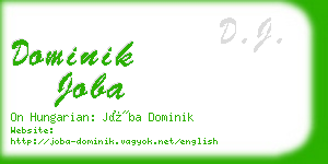 dominik joba business card